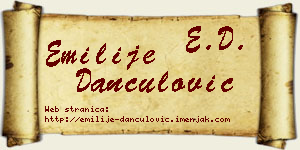 Emilije Dančulović vizit kartica